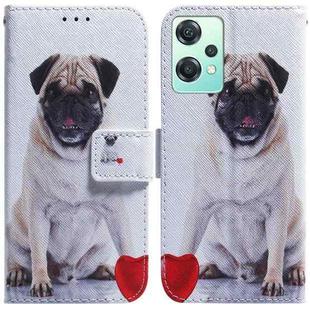 For OnePlus Nord CE 2 Lite 5G Coloured Drawing Leather Phone Case(Pug)