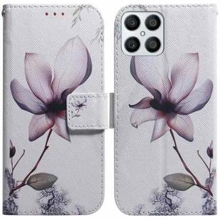 For Honor X8 Coloured Drawing Leather Phone Case(Magnolia Flower)