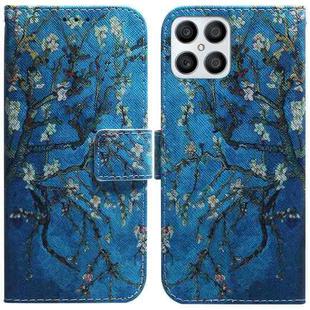 For Honor X8 Coloured Drawing Leather Phone Case(Apricot)