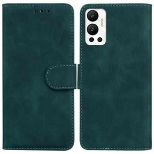 For Infinix Hot 12 Skin Feel Pure Color Flip Leather Phone Case(Green)