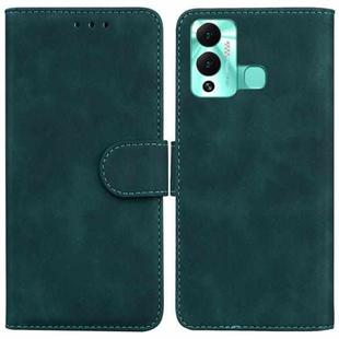 For Infinix Hot 12 Play Skin Feel Pure Color Flip Leather Phone Case(Green)