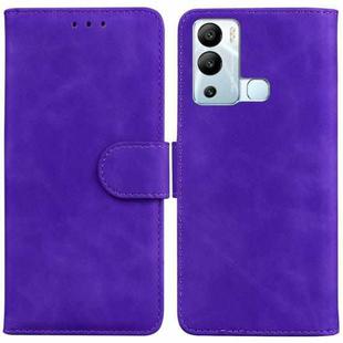For Infinix Hot 12i Skin Feel Pure Color Flip Leather Phone Case(Purple)