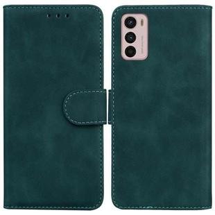 For Motorola Moto G42 Skin Feel Pure Color Flip Leather Phone Case(Green)