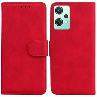 For OnePlus Nord CE 2 Lite 5G Skin Feel Pure Color Flip Leather Phone Case(Red)