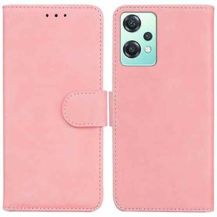 For OnePlus Nord CE 2 Lite 5G Skin Feel Pure Color Flip Leather Phone Case(Pink)