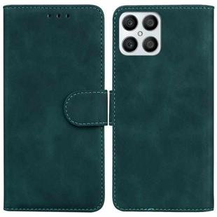 For Honor X8 Skin Feel Pure Color Flip Leather Phone Case(Green)