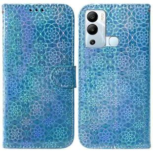 For Infinix Hot 12i Colorful Magnetic Buckle Leather Phone Case(Blue)