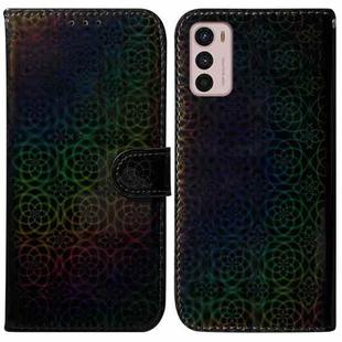 For Motorola Moto G42 Colorful Magnetic Buckle Leather Phone Case(Black)