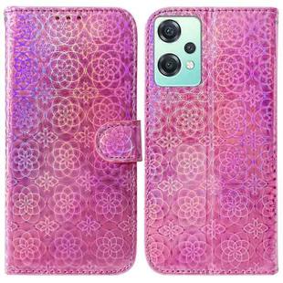 For OnePlus Nord CE 2 Lite 5G Colorful Magnetic Buckle Leather Phone Case(Pink)