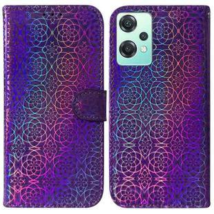 For OnePlus Nord CE 2 Lite 5G Colorful Magnetic Buckle Leather Phone Case(Purple)