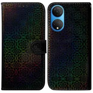 For Honor X7 Colorful Magnetic Buckle Leather Phone Case(Black)