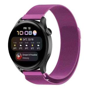 For Huawei Watch GT 3 Pro 46mm Milan Steel Watch Band(Purple)
