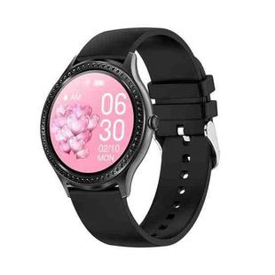 AK35 1.32 inch IPS Color Screen Smart Watch, Support Sleep Monitoring/Blood Oxygen Monitoring(Black Silicone Watch Band)