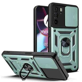 For Motorola Edge 30 Pro Sliding Camera Cover Design TPU+PC Phone Case(Green)