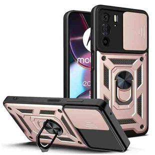 For Motorola Edge 30 Pro Sliding Camera Cover Design TPU+PC Phone Case(Rose Gold)