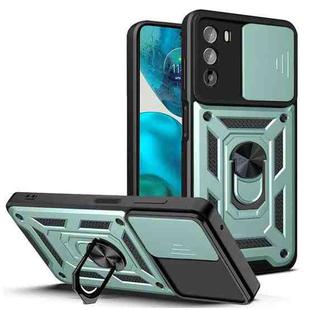 For Motorola Moto G52 Sliding Camera Cover Design TPU+PC Phone Case(Green)