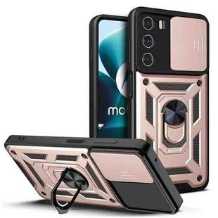 For Motorola Moto G200 5G / Edge S30 Sliding Camera Cover Design TPU+PC Phone Case(Rose Gold)