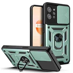 For OPPO Realme C31 Sliding Camera Cover Design TPU+PC Phone Case(Green)