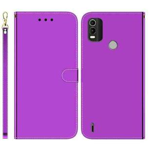 For Nokia C21 Plus Imitated Mirror Surface Horizontal Flip Leather Phone Case(Purple)