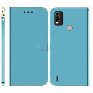 For Nokia C21 Plus Imitated Mirror Surface Horizontal Flip Leather Phone Case(Blue)