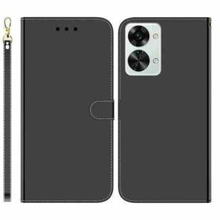 For OnePlus Nord 2T Imitated Mirror Surface Horizontal Flip Leather Phone Case(Black)