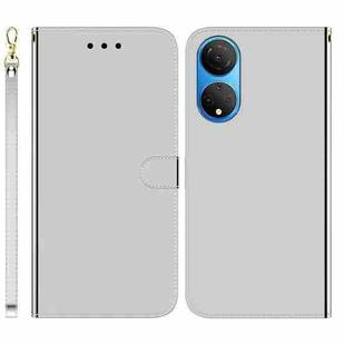 For Honor X7 Imitated Mirror Surface Horizontal Flip Leather Phone Case(Silver)