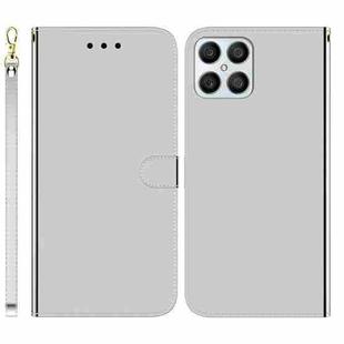 For Honor X8 Imitated Mirror Surface Horizontal Flip Leather Phone Case(Silver)