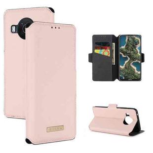 For Nokia X20 / X10 MUXMA MX115 Cross Texture Oil Edge Flip Leather Phone Case(Pink)