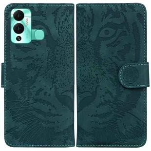 For Infinix Hot 12 Play Tiger Embossing Pattern Horizontal Flip Leather Phone Case(Green)