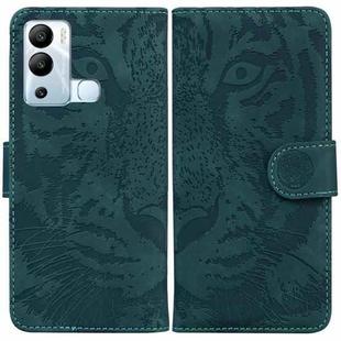 For Infinix Hot 12i Tiger Embossing Pattern Horizontal Flip Leather Phone Case(Green)