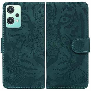For OnePlus Nord CE 2 Lite 5G Tiger Embossing Pattern Horizontal Flip Leather Phone Case(Green)