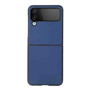 For Samsung Galaxy Z Flip4 Arashi Texture PU Phone Case(Deep Sea)