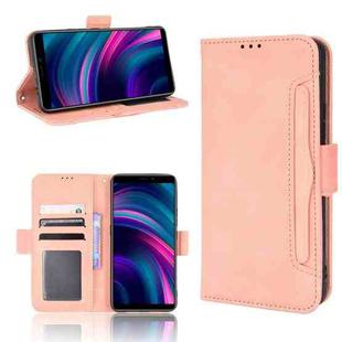 For BLU J9L Skin Feel Calf Pattern Leather Phone Case(Pink)