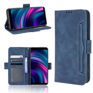 For BLU J9L Skin Feel Calf Pattern Leather Phone Case(Blue)