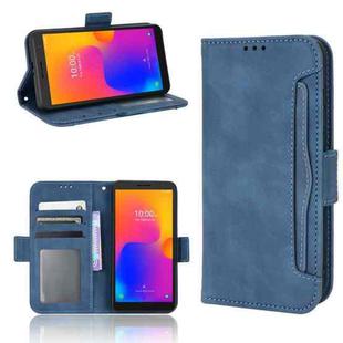 For TCL 303 / Alcatel 1B 2022 Skin Feel Calf Pattern Leather Phone Case(Blue)