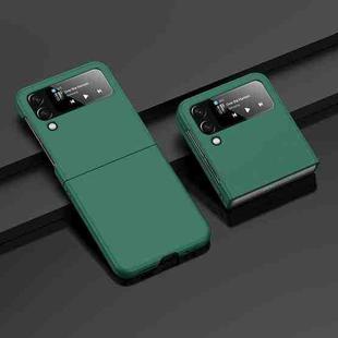 For Samsung Galaxy Z Flip4 Big Hole Fuel Injection PC Skin Feel Phone Case(Green)