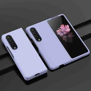 For Samsung Galaxy Z Fold4 Big Hole Fuel Injection PC Skin Feel Phone Case(Purple)