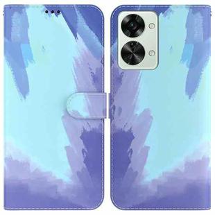 For OnePlus Nord 2T Watercolor Pattern Horizontal Flip Leather Phone Case(Winter Snow)