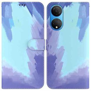 For Honor X7 Watercolor Pattern Horizontal Flip Leather Phone Case(Winter Snow)