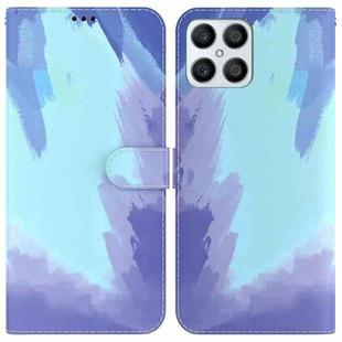 For Honor X8 Watercolor Pattern Horizontal Flip Leather Phone Case(Winter Snow)