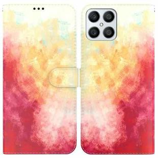 For Honor X8 Watercolor Pattern Horizontal Flip Leather Phone Case(Spring Cherry)