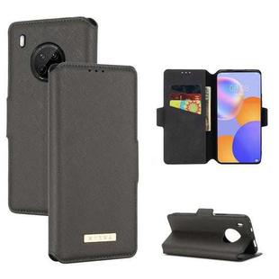For Huawei Y9a / Enjoy 20 SE MUXMA MX115 Cross Texture Oil Edge Flip Leather Phone Case(Grey)