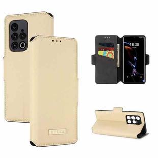 For Meizu 18 Pro MUXMA MX115 Cross Texture Oil Edge Flip Leather Phone Case(Gold)