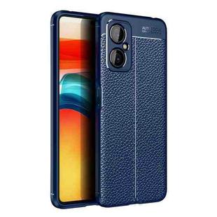 For Xiaomi Poco M4 5G Litchi Texture TPU Phone Case(Blue)