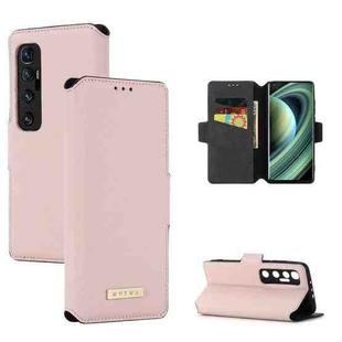 For Xiaomi Mi 10 Ultra MUXMA MX115 Cross Texture Oil Edge Flip Leather Phone Case(Pink)