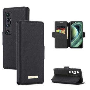 For Xiaomi Mi 10 Ultra MUXMA MX115 Cross Texture Oil Edge Flip Leather Phone Case(Black)