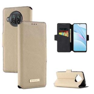 For Xiaomi Mi 10T Lite 5G MUXMA MX115 Cross Texture Oil Edge Flip Leather Phone Case(Gold)