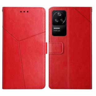 For Xiaomi Poco F4 5G Y Stitching Horizontal Flip Leather Phone Case(Red)