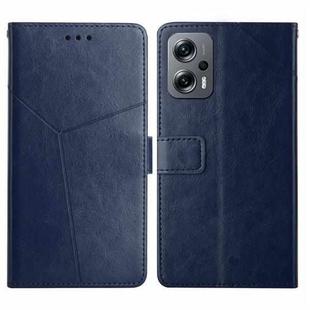 For Xiaomi Poco X4 GT Y Stitching Horizontal Flip Leather Phone Case(Blue)