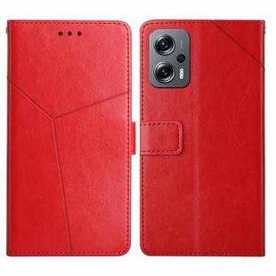 For Xiaomi Poco X4 GT Y Stitching Horizontal Flip Leather Phone Case(Red)